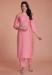 Picture of Elegant Organza Dark Salmon Kurtis & Tunic