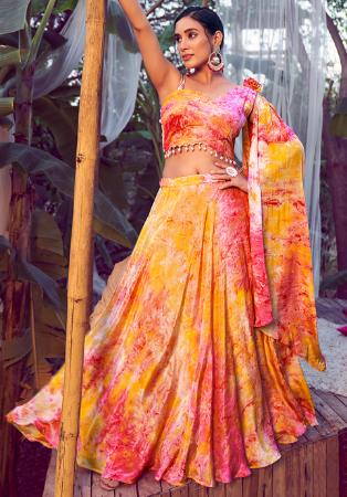 Picture of Beautiful Silk Salmon Readymade Lehenga Choli