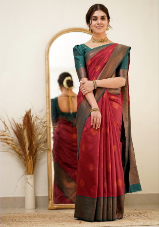 Picture of Superb Silk Light Coral Saree