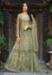 Picture of Enticing Net Tan Anarkali Salwar Kameez