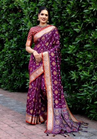 Picture of Nice Silk Purple Saree