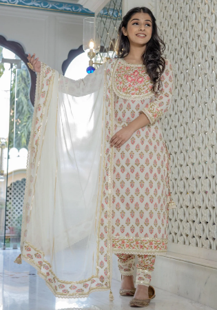 Picture of Lovely Cotton Azure Readymade Salwar Kameez