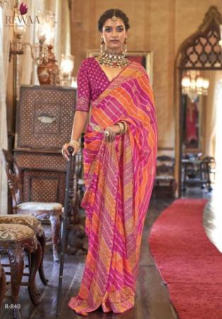 Picture of Admirable Georgette Fire Brick Saree