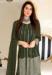 Picture of Georgette Dark Olive Green Straight Cut Salwar Kameez