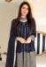 Picture of Georgette Dark Slate Blue Straight Cut Salwar Kameez