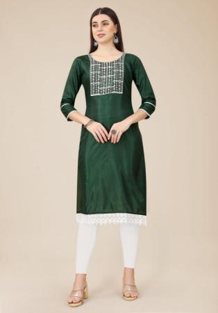 Picture of Ravishing Silk Sea Green Kurtis & Tunic