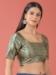 Picture of Excellent Silk Dark Sea Green Designer Blouse