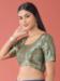 Picture of Excellent Silk Dark Sea Green Designer Blouse