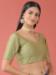 Picture of Fascinating Silk Dark Khaki Designer Blouse