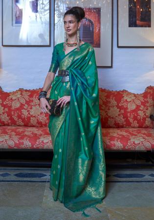 Picture of Superb Silk Teal Saree