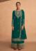 Picture of Fine Georgette Teal Straight Cut Salwar Kameez