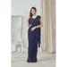 Picture of Ideal Lycra Navy Blue Saree