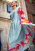 Picture of Delightful Crepe & Satin Light Steel Blue Saree