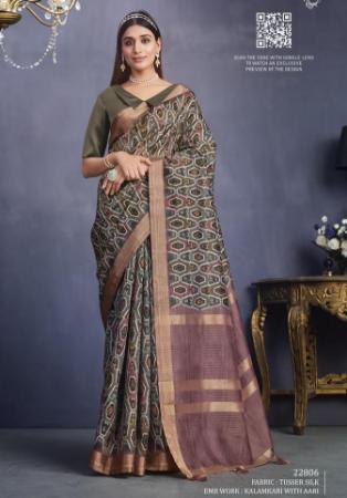 Picture of Marvelous Silk Dim Gray Saree