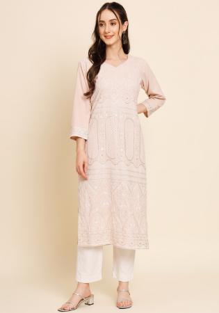 Picture of Sightly Crepe Linen Kurtis & Tunic