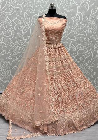 Picture of Delightful Net Grey Lehenga Choli