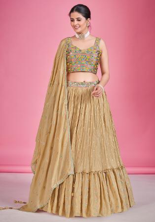 Picture of Resplendent Georgette Tan Lehenga Choli