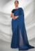 Picture of Resplendent Georgette & Organza Midnight Blue Saree