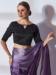 Picture of Grand Georgette & Organza Purple Saree