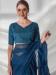 Picture of Lovely Georgette & Organza Midnight Blue Saree