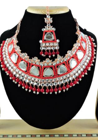 Picture of Wonderful Fire Brick Necklace Set