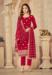 Picture of Georgette Deep Pink Straight Cut Salwar Kameez