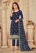 Picture of Superb Georgette Indigo Straight Cut Salwar Kameez