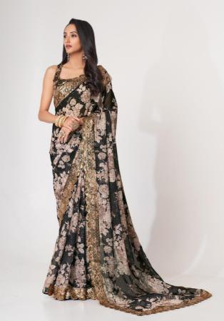 Picture of Sublime Organza Black Saree