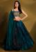 Picture of Good Looking Crepe & Silk Teal Lehenga Choli