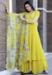 Picture of Well Formed Georgette Yellow Green Readymade Gown