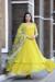 Picture of Well Formed Georgette Yellow Green Readymade Gown