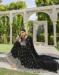 Picture of Well Formed Georgette Black Anarkali Salwar Kameez