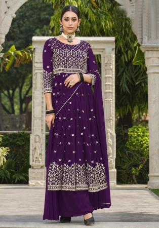 Picture of Georgette Midnight Blue Anarkali Salwar Kameez