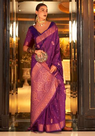 Picture of Magnificent Silk Purple Saree