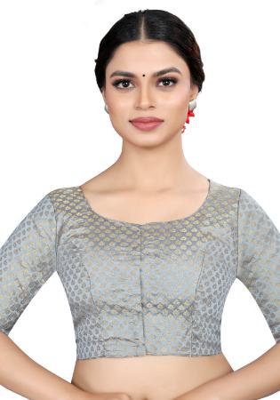 Picture of Splendid Silk Dark Grey Designer Blouse