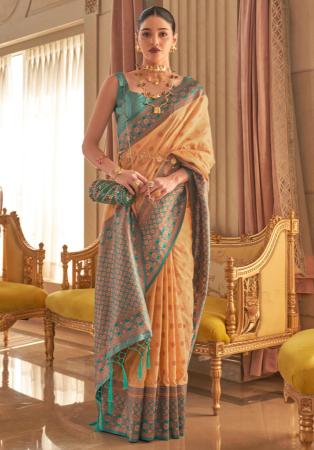 Picture of Delightful Silk Beige Saree