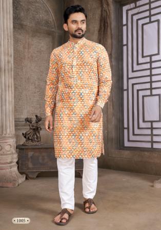 Picture of Resplendent Cotton Burly Wood Kurtas