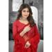 Picture of Charming Net Fire Brick Saree