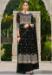 Picture of Well Formed Georgette Black Straight Cut Salwar Kameez