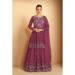 Picture of Georgette Hot Pink Straight Cut Salwar Kameez