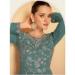 Picture of Georgette Cadet Blue Straight Cut Salwar Kameez