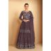 Picture of Georgette Dim Gray Straight Cut Salwar Kameez