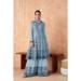 Picture of Georgette Slate Grey Straight Cut Salwar Kameez