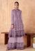 Picture of Elegant Georgette Plum Straight Cut Salwar Kameez