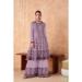 Picture of Elegant Georgette Plum Straight Cut Salwar Kameez