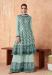 Picture of Georgette Dark Sea Green Straight Cut Salwar Kameez