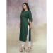 Picture of Graceful Rayon Forest Green Kurtis & Tunic