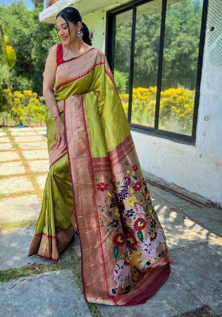 Picture of Splendid Silk Dark Khaki Saree