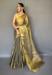 Picture of Pleasing Silk Dark Khaki Saree