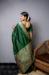 Picture of Pretty Silk Dark Green Saree